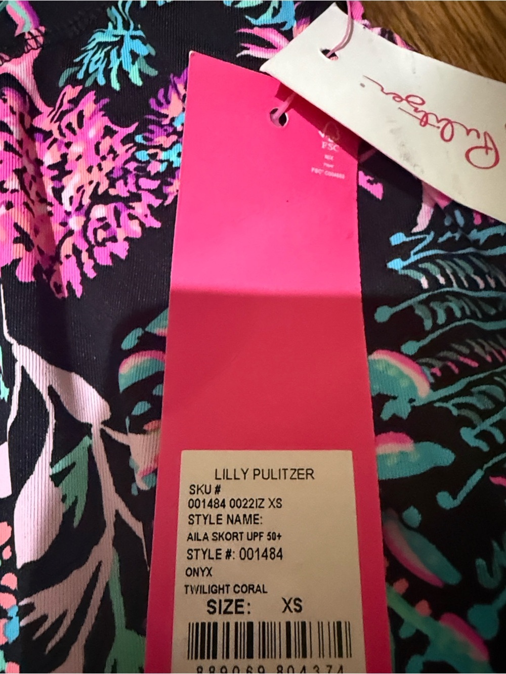 Lilly Pulitzer Luxletic Aila Skort Onyx Twilight Coral Color Size XS NWT - Picture 8 of 10